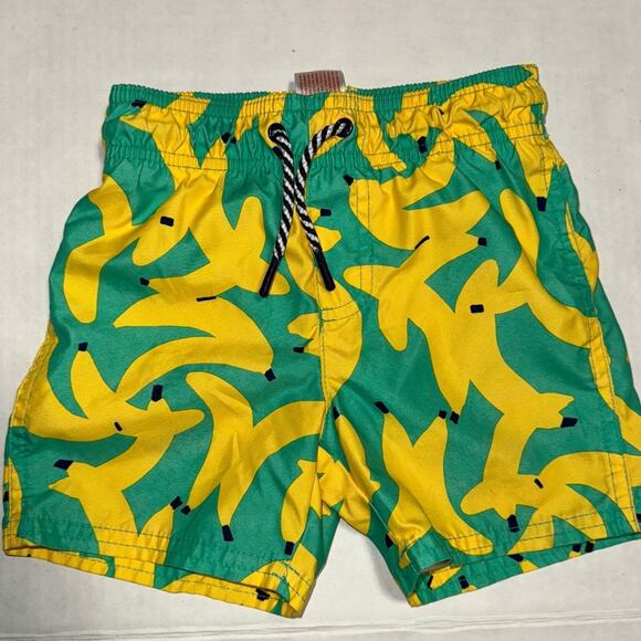 Cat & Jack Boys Size 2T Swim Trunks Green Banana Summer Vacation Resort Cruise - Picture 1 of 6